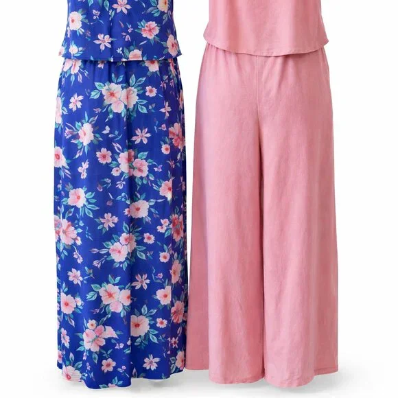 Floral Blue & Pink 2-Piece Outfit – Mix & Match Set - Picture 8 of 9